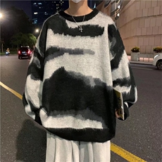 秋冬毛衣男韩版潮流宽松日系针织衫ins港风慵懒线衣外套M80-P45，男装针织衫/毛衣，星座1008