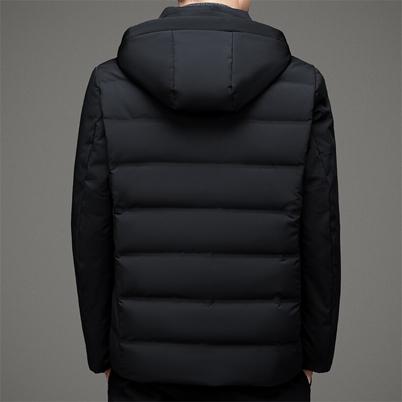 DZ119钱塘2020-3冬季厚款商务休闲简约有帽中年男士羽绒服P210,男装羽绒服,钱塘207-3