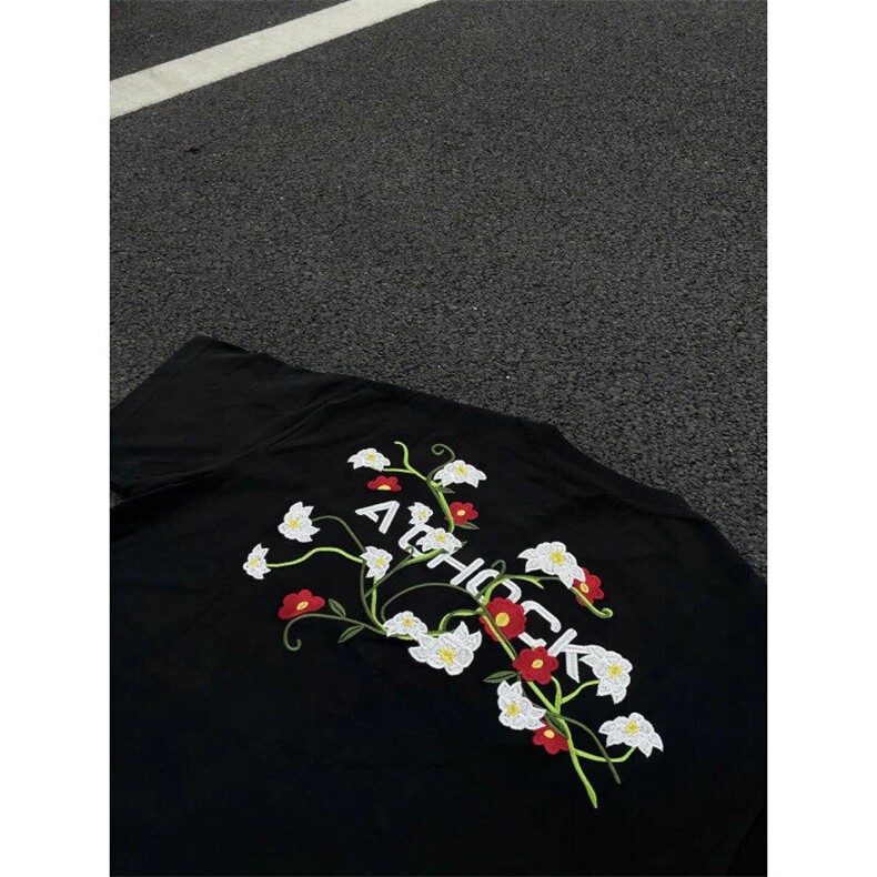 【有货】TX01ZZ-特P35美式街头潮牌藤蔓花卉刺绣cleanfit短袖T恤,男装T恤,星座1007（原301D）