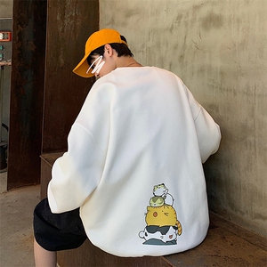 S6090-P35 春季圆领卫衣男大码韩版宽松长袖外套男图片