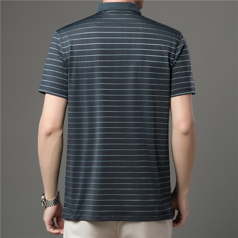 AC9858钱塘2020-3夏季男士精品短袖翻领条纹休闲T恤精品P53,男装T恤,钱塘207-3