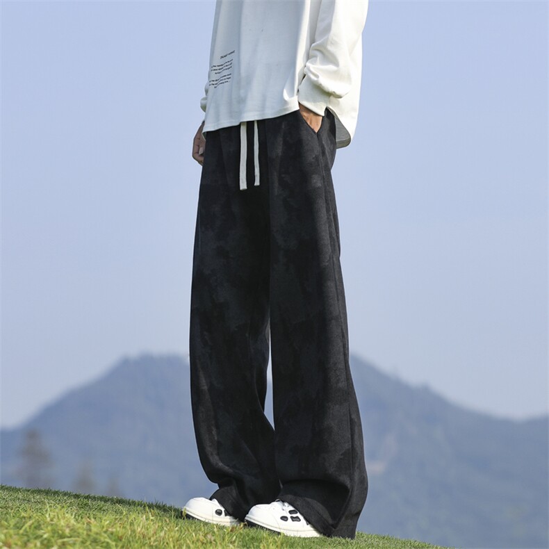 扎染裤子男春秋季新款直筒潮牌宽松阔腿运动休闲长裤K7906-P38,男装休闲裤,星座505-3