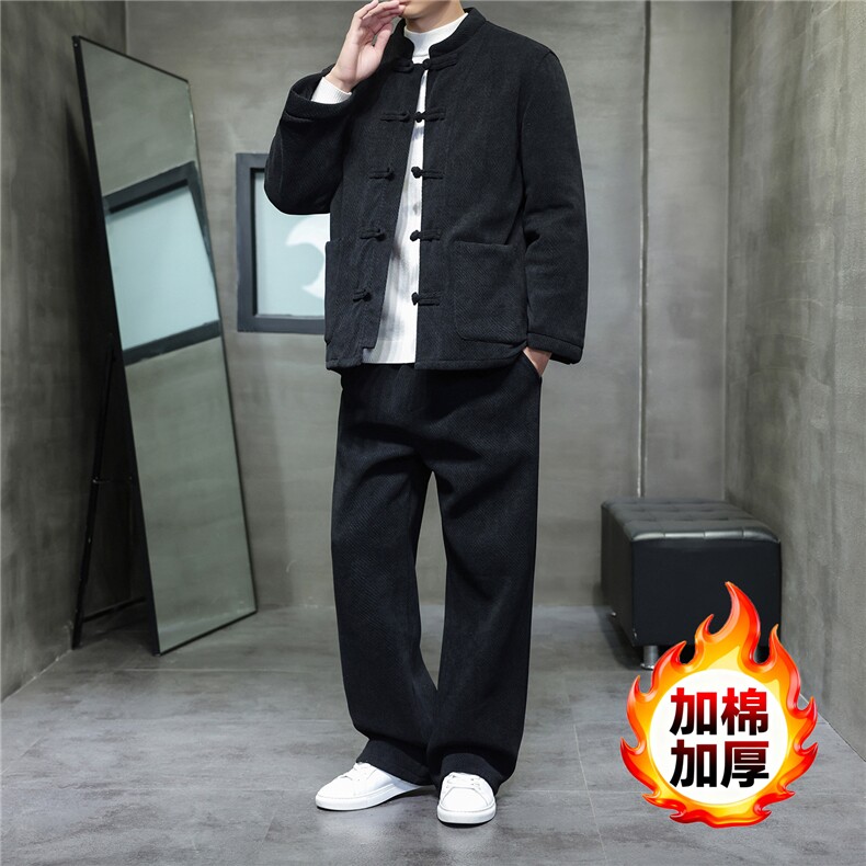 2025冬季风套装中式复古唐装棉衣棉绒保暖棉袄TZ2534-P205,男装棉衣,电商A008