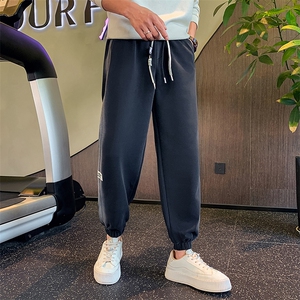 秋季新款设计感品质卫裤男潮流撞色运动裤宽松束脚哈伦裤 K23-P65图片