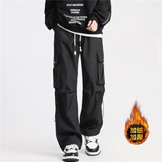 秋冬加厚三防冲锋裤宽松机能工装裤休闲裤男K10027-P38绒45，男装工装外套，电商A099