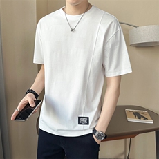 2025新款男士T恤夏季短袖简约潮牌男装半袖上衣A313-68228-P48，男装T恤，电商A313