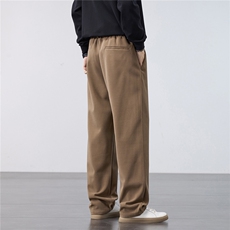 毛呢西装裤子男士秋冬款宽松直筒西裤阔腿垂感休闲长裤子M551-P45，男装西裤，星座509