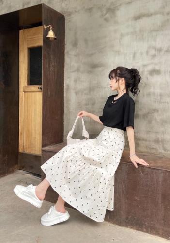 现货。格子点点伞裙,女装,妍妍衣坊