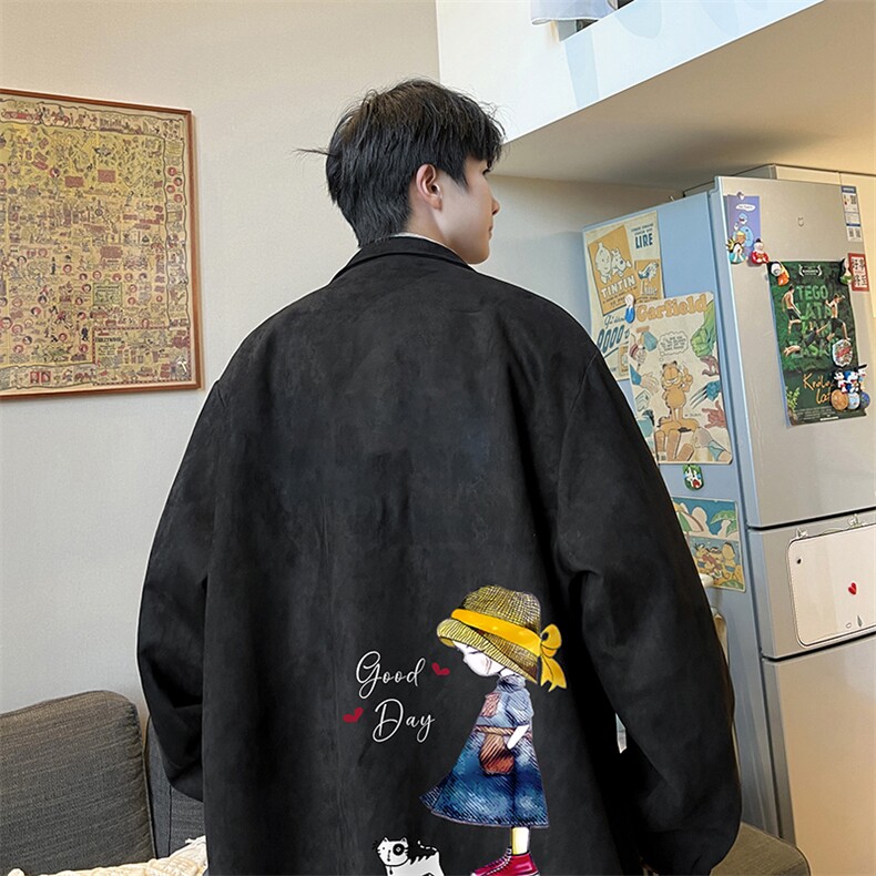 麂皮绒夹克男大码立领褂子外套JK85415-P68加绒款-P78,男装夹克,电商A040