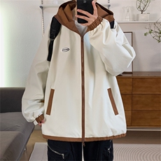 JK9012/P70春装新款两面服中性风夹克男防水冲锋衣宽松外套两面穿，男装夹克，电商A141