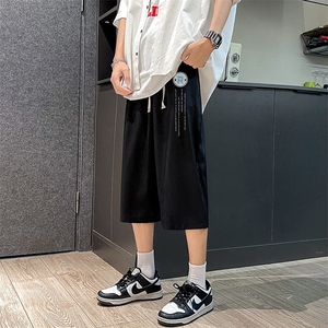 QK72168-P25冰丝七分裤男大码速干短裤男五分裤 港风图片