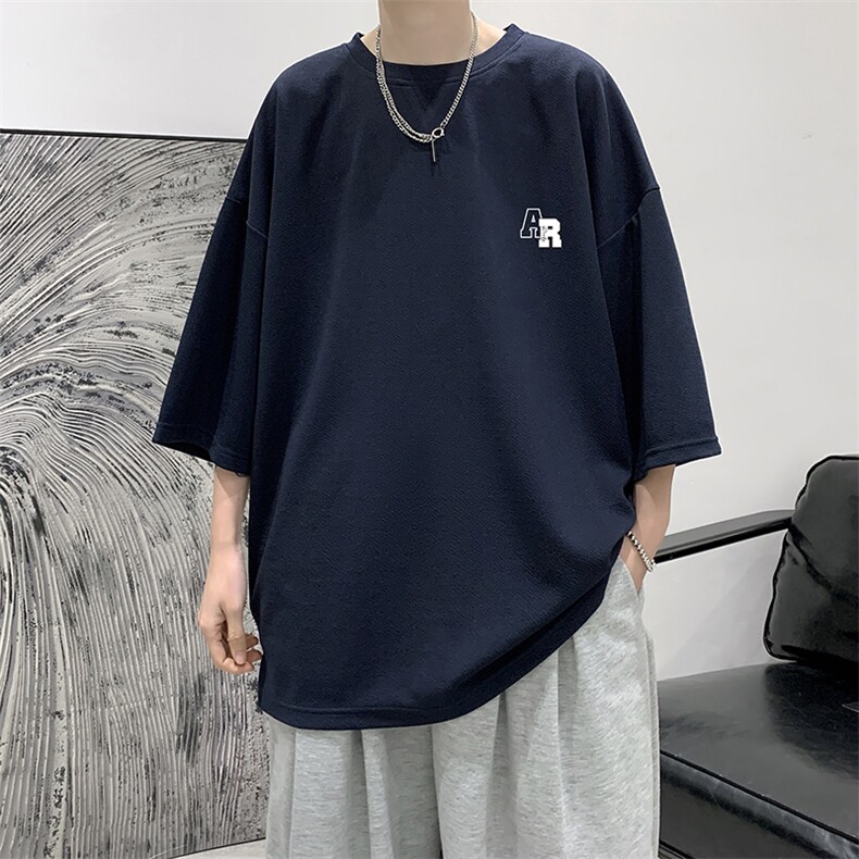 冰丝七分袖t恤男大码五分袖男短袖男中袖Q11369-P30,男装T恤,电商A040