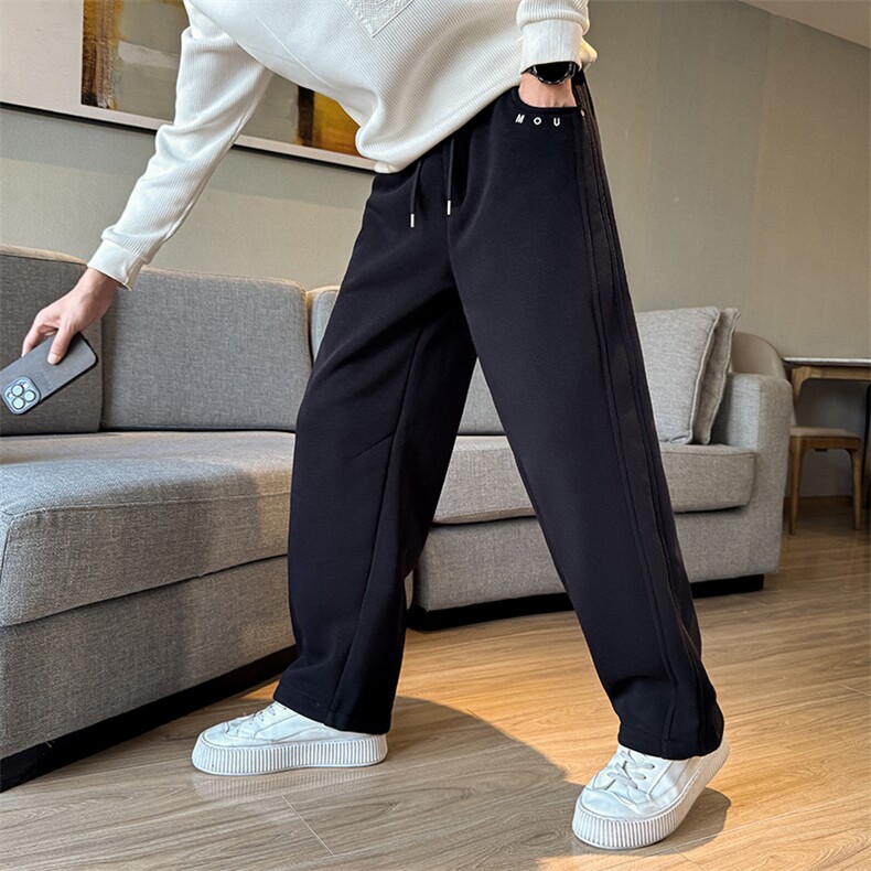 K5236-P78控108秋冬加绒卫裤男宽松休闲裤子高级长裤新款男士条纹，男装休闲裤，星座102A（原电商D309-1）