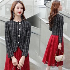 2021年新款气质春秋蕾丝小西装女士外套修身休闲百搭，女装短外套，婵米儿