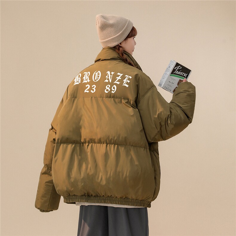 白鸭绒22冬季潮流字母印花百搭立领羽绒服YR215P195控258,男装羽绒服,A247A