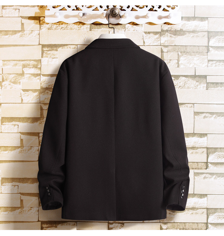 N6169/P95加棉P105冬季新开叉呢料毛呢西服男宽松外套上衣呢大衣,男装西服,电商A141