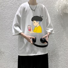 Q11200-P30春夏季七分袖t恤男大码五分袖男短袖中袖大皂风，男装T恤，电商A040