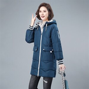 棉袄女冬2021年新款宽松韩版中长款羽绒棉服棉衣中年妈妈40岁外套图片