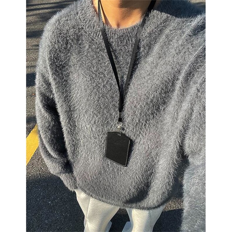 秋冬季流苏宽松少年感纯色慵懒风情侣圆领打底百搭针织衫ML017,男装T恤,星座1116A（原606A-3）