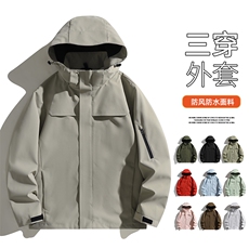 新款男女高品质户外登山服青少年学生冲锋衣夹克外套HS6606，男装夹克，星座1206（原A206）