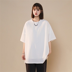 T8067/P20夏季新透气弹力短袖T恤男潮纯色宽松半袖上衣大码男，女装T恤，电商A141