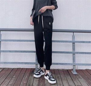绑带束脚加厚卫裤图片