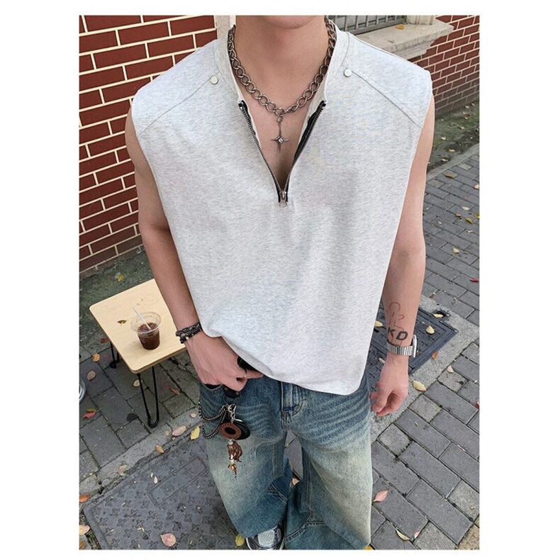 新款！高质量版型重磅260克背心简约百搭复古潮流抗起球TW136，男装背心/马甲，星座1116A（原606A-3）