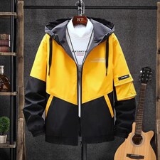 2022秋季潮流工装韩版外套宽松男八色大码连帽夹克夹克男9601，男装卫衣，星座1703A-1