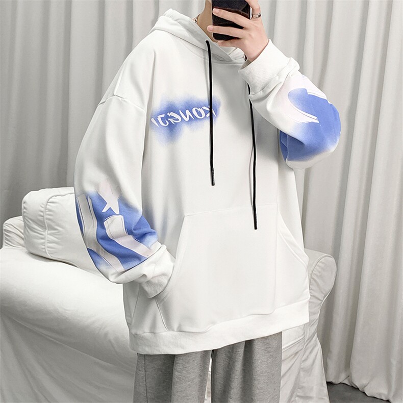 7XL-M货足港风卫衣男2023春季新款学生休闲连帽上衣加肥加大码,男装卫衣,钱塘717(原712)