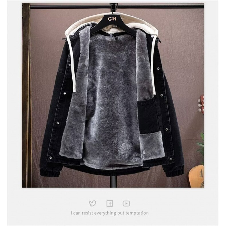 1506-1/M9321/P70牛仔外套男冬季加绒加厚潮牌宽松休闲夹克棉服,男装工装外套,星座1506-1