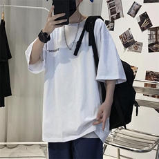 XZ115A-T06200克纯棉男女字母印花大码S-5XL10色T恤衫圆领半袖，男装T恤，星座115A-3