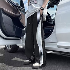 条纹休闲裤男士夏季薄款宽松直筒裤子KA606P37，男装休闲裤，星座1116-2