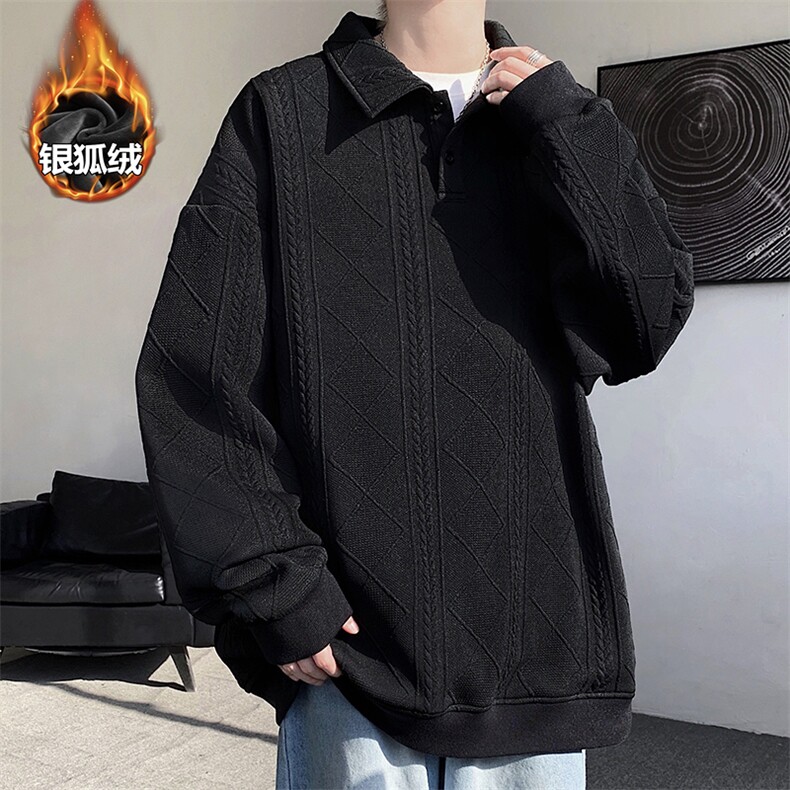 薄款改加绒特批P48无差价冬抖音银狐绒加厚卫衣男W5022J加绒,男装卫衣,电商A001-1