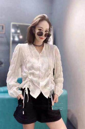 泡泡抽绳小衫，其它，靓依蝶菲