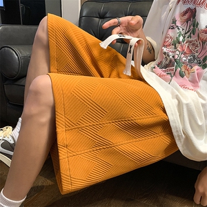 夏肌理感华夫格短裤男美式高街宽松休闲五分裤子XZ514-2-1526-P38图片