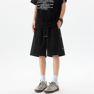 现货 ZK7988-特批25 控48 复古休闲五分裤短裤男2025新款大码裤衩图片