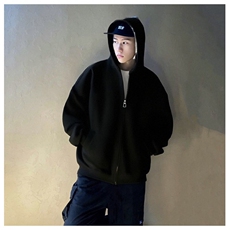 秋季重磅380克全棉得物品质立领双拉链开衫卫衣外套AH923-P42，女装短外套，四季星座610B