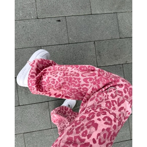 【网图有货】多巴胺粉色豹纹工装裤男美式高街vibe裤子G09WW-P45图片