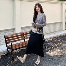 设计感镂空针织衫套装女2025早秋新款吊带背心裙两件套，女装连衣裙，维壹