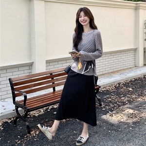 设计感镂空针织衫套装女2025早秋新款吊带背心裙两件套图片