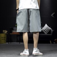 2021夏季新沙发墙日系大码男潮流宽松拼接运动休闲短裤K2029-P25，男装休闲裤，电商A001