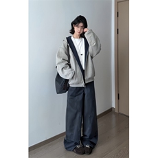 L02CC-特P60双拉链短款连帽开衫卫衣外套男，女装短外套，星座1007（原301D）