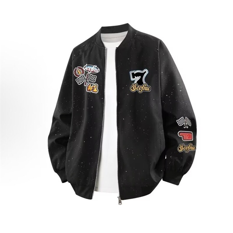1506-1/JMX391/P49网红潮牌宇航员卡通字母印花棒球服男女春秋,女装职业装,星座1506-1