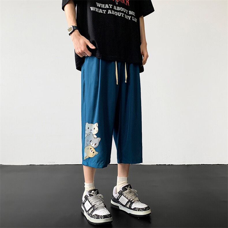 冰丝七分裤男大码速干短裤男五分裤QK72164-P25,男装休闲裤,电商A040