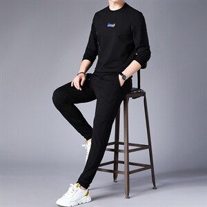 CA9027钱塘2020-2春秋新款时尚休闲中青年男士百搭长袖套装P152图片