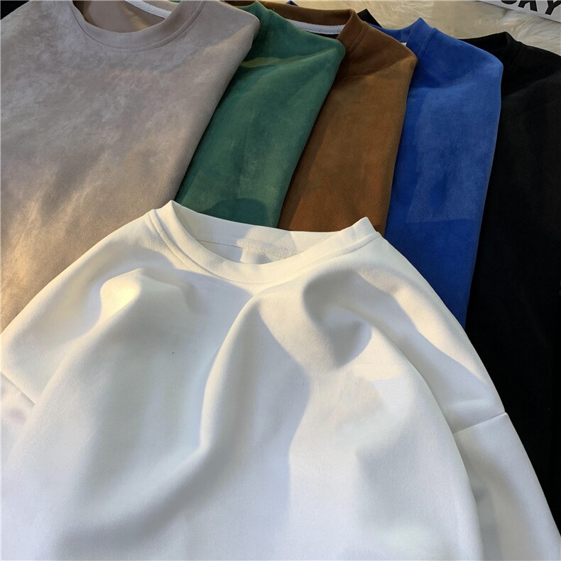 XZ222-1/CT333/P25/控38/加绒P40/控58重磅麂皮绒多色长T卫衣，男装卫衣，星座809A(原222-1)