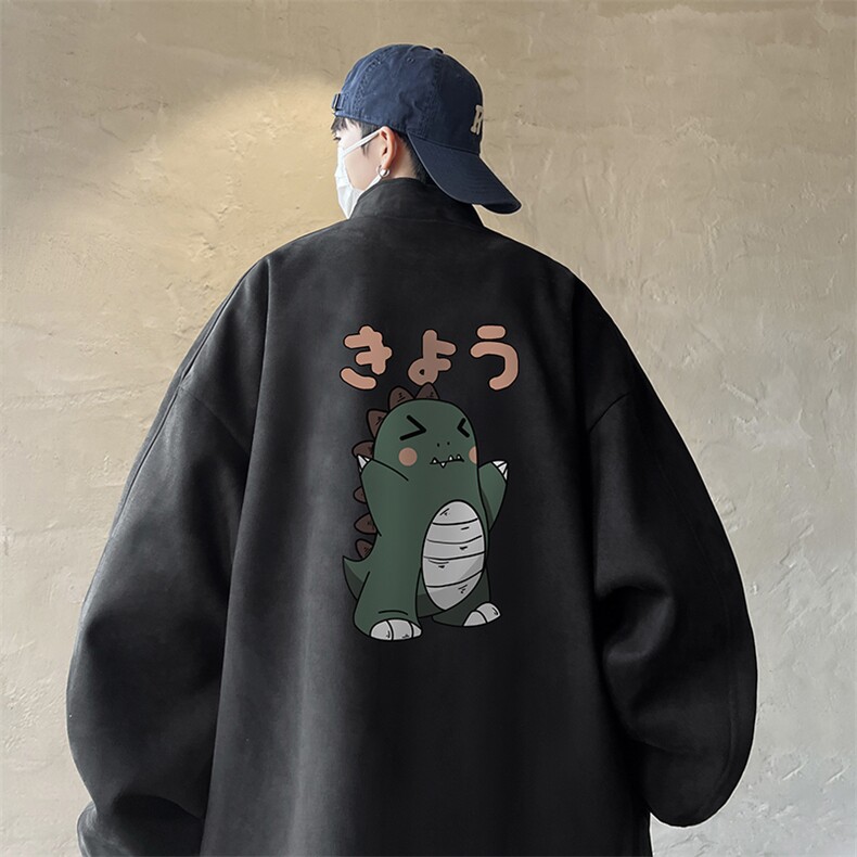 麂皮绒夹克男大码立领褂子外套JK85037-P68加绒款-P78,男装夹克,电商A040