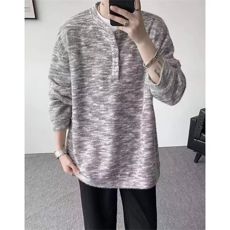 潮流慵懒新款气质简约流行文艺日系长袖毛衣ins原宿百搭时尚,男装针织衫/毛衣,星座516A