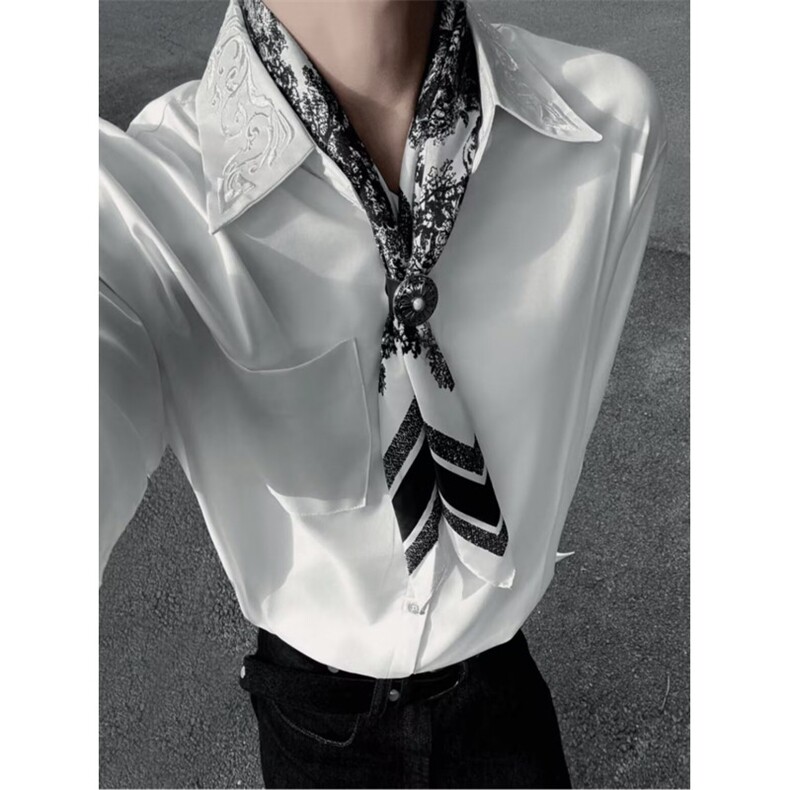 1506/QC1780/P38秋季新品男装美式宽松休闲长袖衬衫衬衣外套,男装衬衫,星座1506