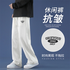2022抗皱潮流百搭简约舒适直筒裤硅胶烫花  WK81-特批27图片